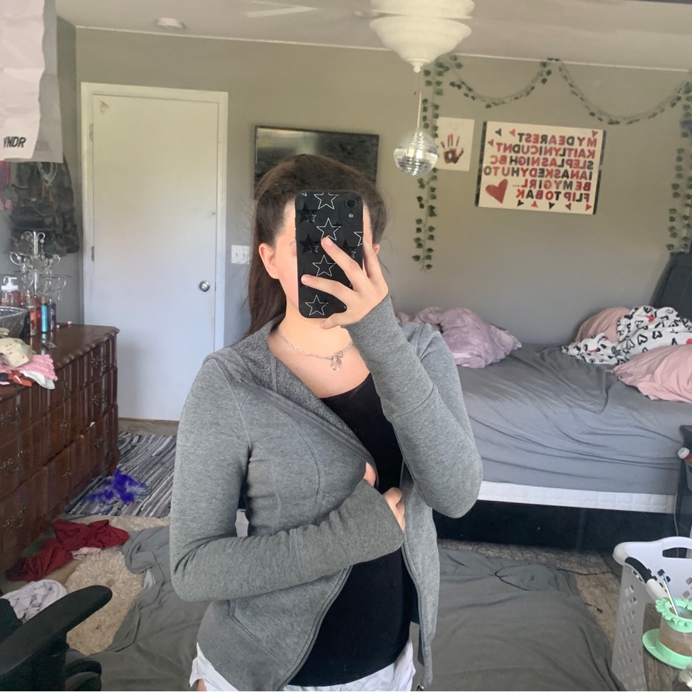 Gray Zip-Up Hoodie